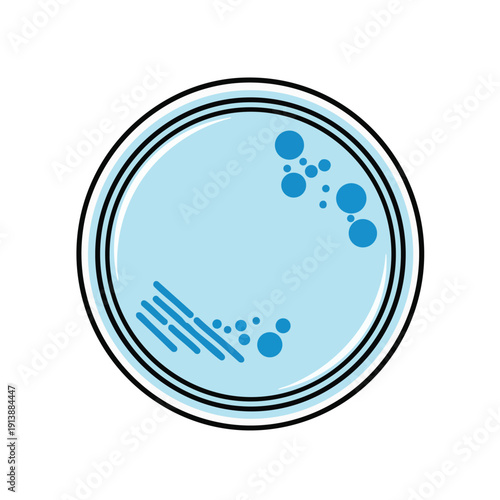 Freshly Collected Water Sample in a Laboratory Petri Dish for Scientific Analysis
