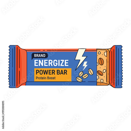 Energy Boosting Power Bar Illustration