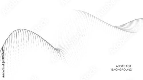 Abstract background with wavy dotted lines and gradient effect