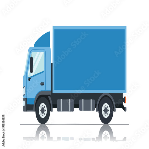 Modern Blue Delivery Truck for Logistics and Transportation Services