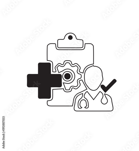 Medical Settings and Healthcare Management Solid Icon