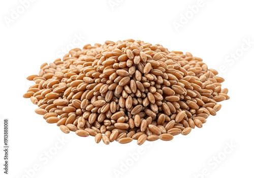 A pile of golden brown flaxseeds against a white background. isolated on transparent background