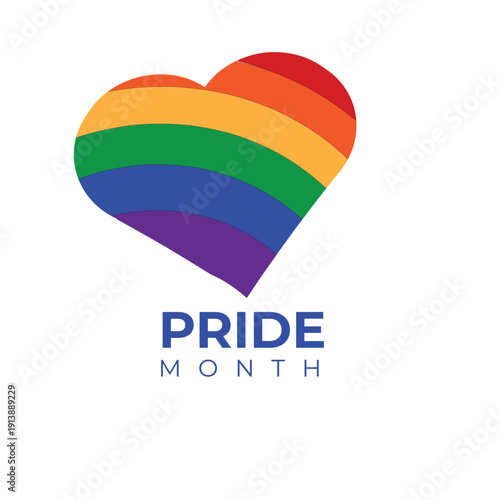 LGBT Pride Month. Pride label, ribbons with rainbow colors. Banner Love is love. LGBT event banner template. Realistic vector