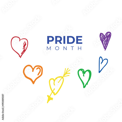 LGBT Pride Month. Pride label, ribbons with rainbow colors. Banner Love is love. LGBT event banner template. Realistic vector