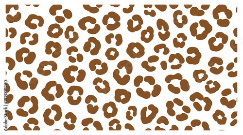 Leopard print style. Background with the texture of fur from African animal skin. Vector seamless design