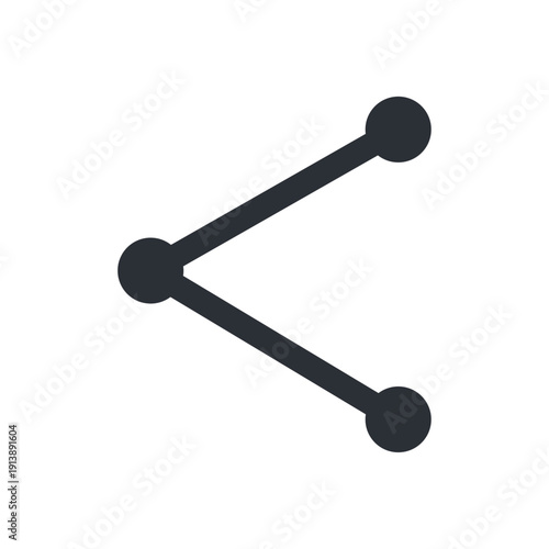 ノード接続のシンプルアイコン　ネットワーク・関係図のUI素材