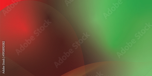 Sienna red and green abstract shape grainy gradient background with black backdrop and noisy texture for wide banner poster and header design
