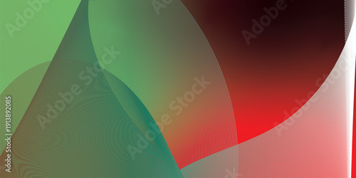 Sienna red and green abstract shape grainy gradient background with black backdrop and noisy texture for wide banner poster and header design