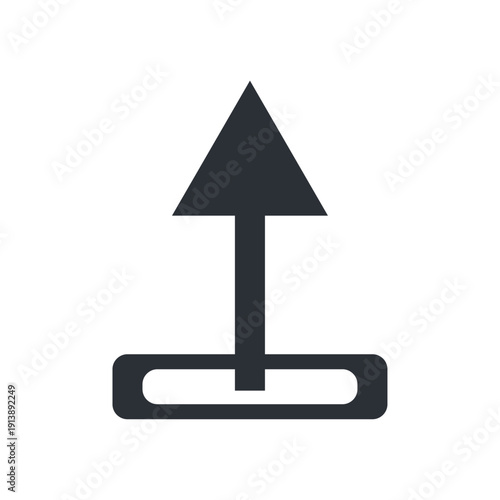 アップロードのシンプルアイコン　送信ボタンのUI素材