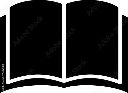 Black book icon - solid