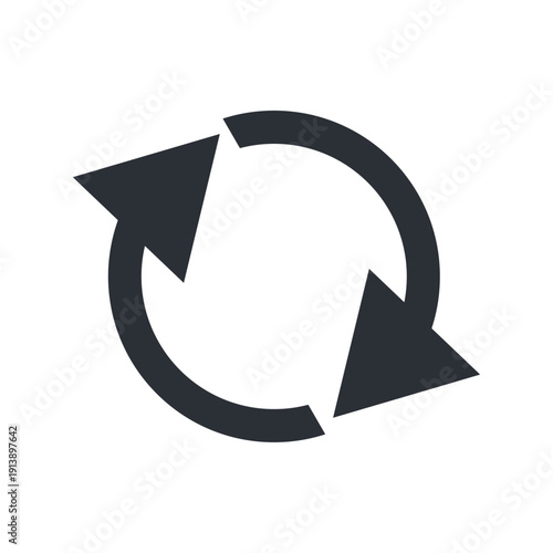 リロードのシンプルアイコン　更新・再読み込みのUI素材