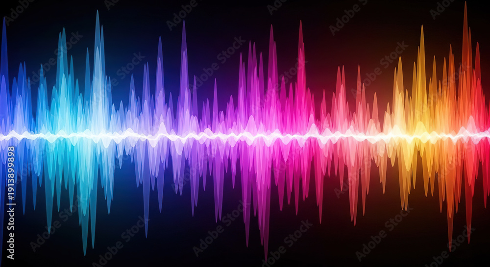 custom made wallpaper toronto digitalColorful Sound Wave Visualization