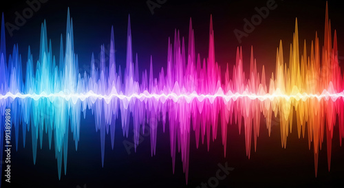 Wallpaper Mural Colorful Sound Wave Visualization Torontodigital.ca