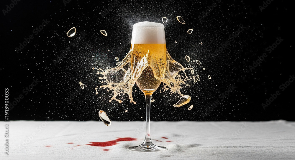 custom made wallpaper toronto digitalGlass of beer with dynamic splashing liquid