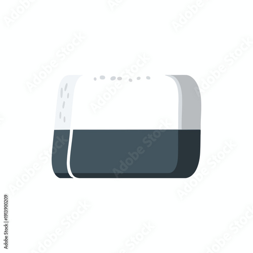 Modern glass of water with ice cubes on a white background