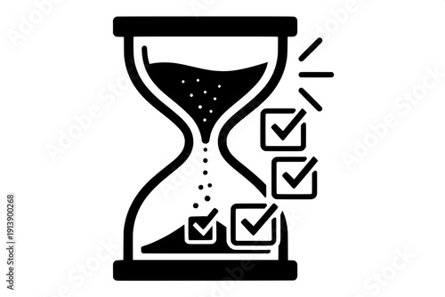 Time Management and Productivity Illustrative Icon - Business Efficiency