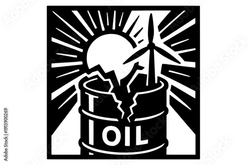 Energy Transition Green Future Illustrative Icon - Renewable Energy