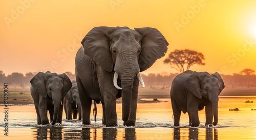 Water is being consumed by elephants