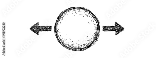 vector illustration of the direction of movement 