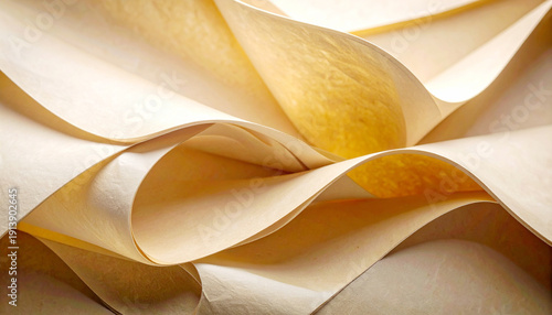 Elegant abstract art with paper waves