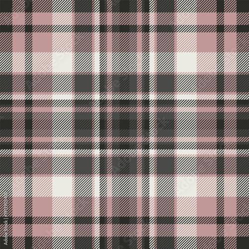 Hippy seamless plaid textile, majestic fabric vector pattern. Picture check tartan background texture in grey and pastel colors.