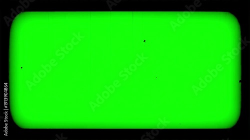 Vintage Film Frame Green Screen Overlay with Dust and Retro Cinema Effect, fish eye chroma key monitor 