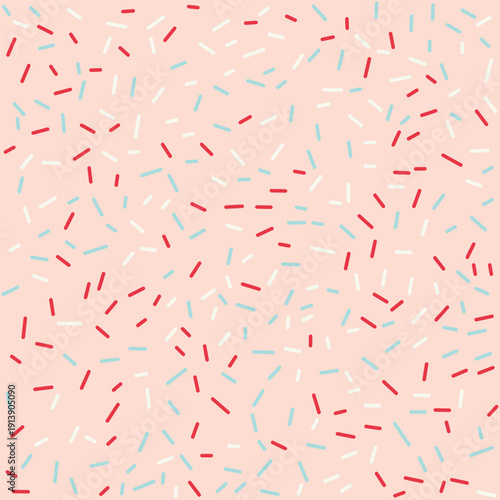 Colorful Sprinkle Pattern Background, Red and Blue Confetti on Pink Texture, Fun Geometric Backdrop