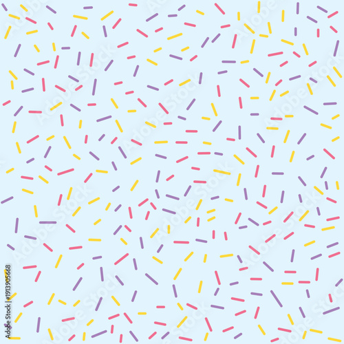 Rainbow jimmies background, pastel color sprinkle pattern for birthday cake, sweet food texture, abstract candy decoration, playful summer party graphic