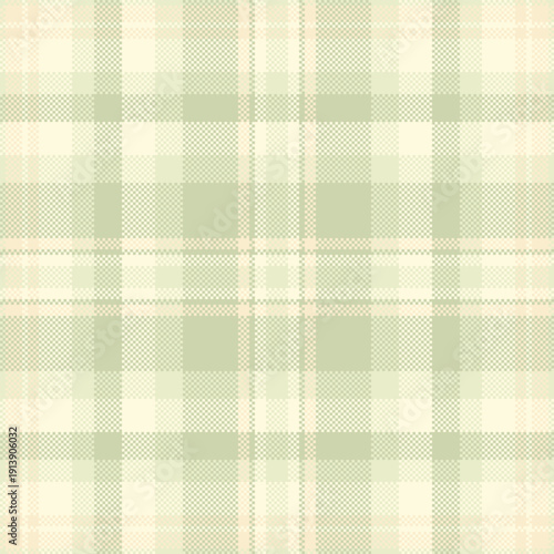 Thin textile background plaid, crease tartan texture vector. Outside pattern fabric seamless check in light and light yellow colors.