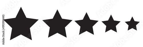 Stars icons. Stars in linear flat design. Star vector icon black color, isolated. Vector illustration