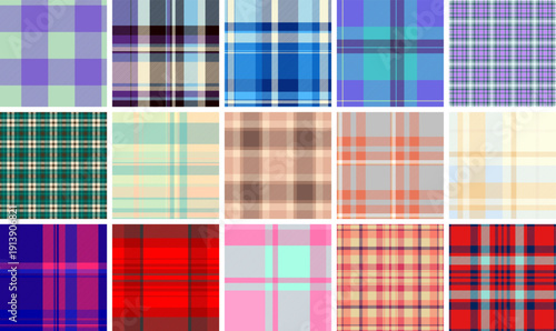 Plaid bundle for festive party decorations. Seamless repeats bring timeless charm to events.