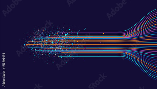 Technology background. Big data visualization concept