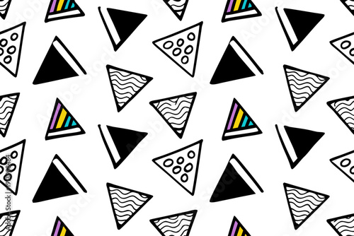 Free Download A colorful and playful vector graphic of a triangle pattern on a white background - GFXLoad