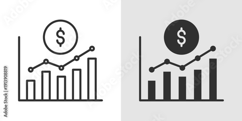 Monthly Report Icon representing periodic reporting, business analytics, performance tracking, financial summaries, and data analysis.