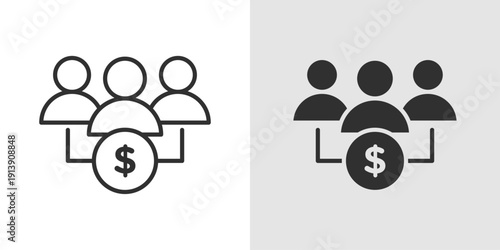 Mutual Fund Icon representing investment portfolios, collective investment schemes, financial growth, and portfolio management for individuals or businesses.