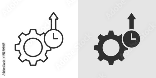Business Productivity Icon representing efficiency, workflow optimization, performance tracking, and operational effectiveness in corporate environments.