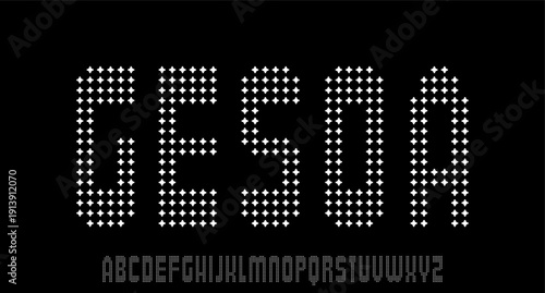 UNIQUE display font PIXEL 8 BIT RETRO VINTAGE MODERN typeface ALPHABET SET