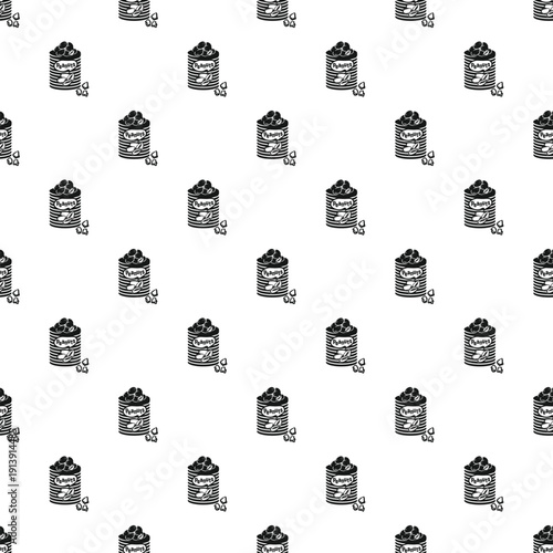 Peanuts tin can symbols creating a seamless repetitive background