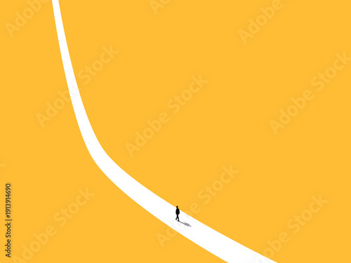 Business people are walking the path of growth