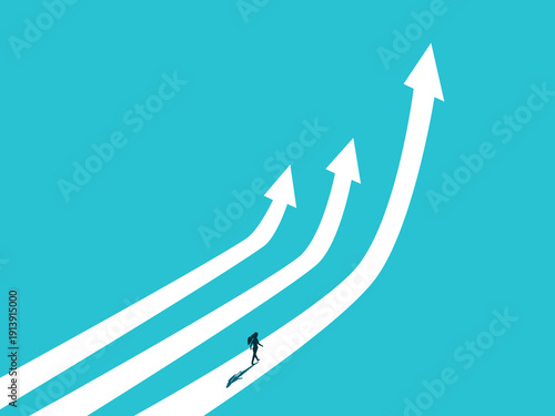 businesswoman chose the best path