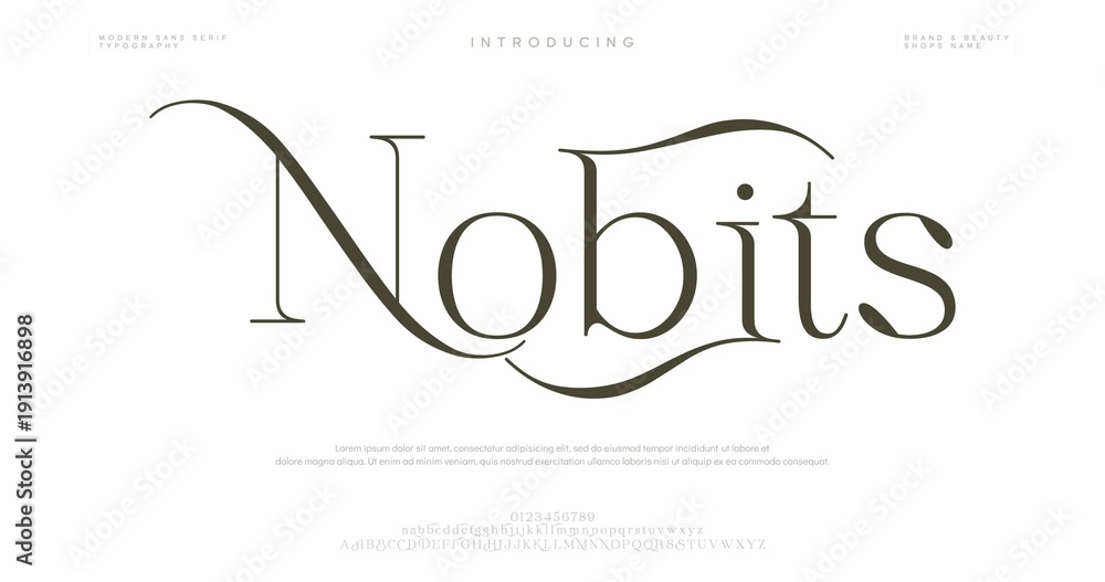 Fototapeta premium Nobits Logo Design with Elegant Typography and Minimalist Style