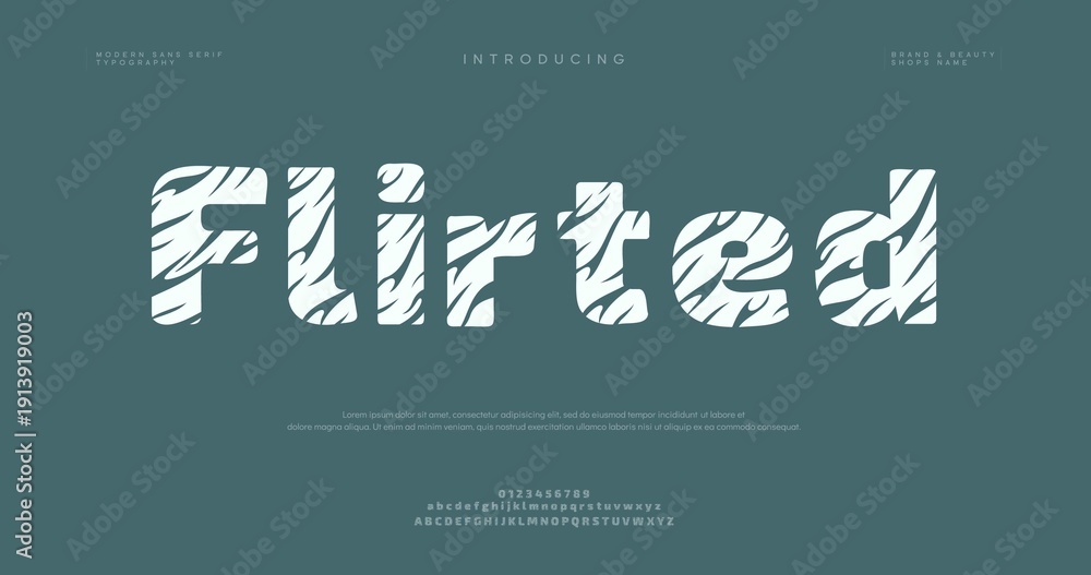 Obraz premium Flirted Typography on Teal Background with White Text