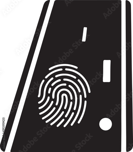 Security and Verification: A symbol of secure access and digital identity, this striking image features a fingerprint integrated with a pathway, evoking notions of safety, authentication.
