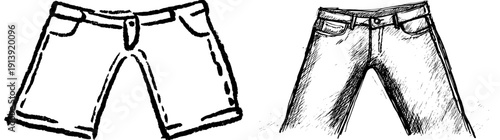 Vintage Denim Shorts, Blue Jeans, Classic Casual Style