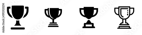 Elegant Black and White Trophy