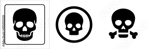 Eerie B&W Skull Symbol