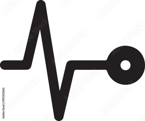 Vitality's Echo: A simple yet powerful representation of life's rhythm, the line pulsates with the energy of existence.