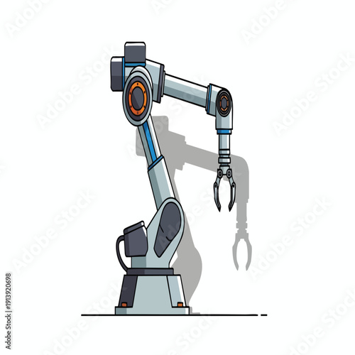 Industrial Robot Arm with Gripper