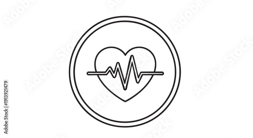 Heartbeat Monitor Icon Illustration