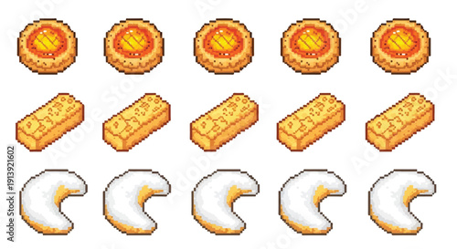 Assorted Cartoon Coins and Fortune Cookies.